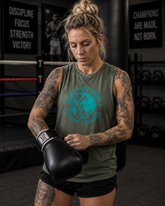Womens Eat Sleep Brawl Repeat Singlet Top