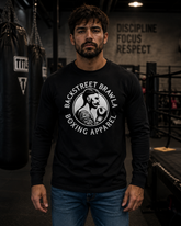 Mens Eat Sleep Brawl Repeat Long Sleeve Tee