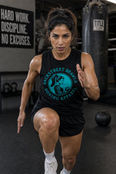 Womens Eat Sleep Brawl Repeat Singlet Top