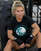 Womens Eat Sleep Brawl Repeat T- Shirt