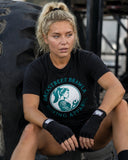 Womens Eat Sleep Brawl Repeat T- Shirt