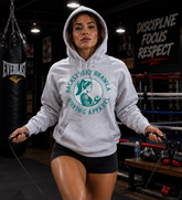 Womens Brawla Queen Hoodie - White Marle