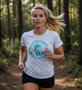 Womens Eat Sleep Brawl Repeat T-Shirt - White Marle