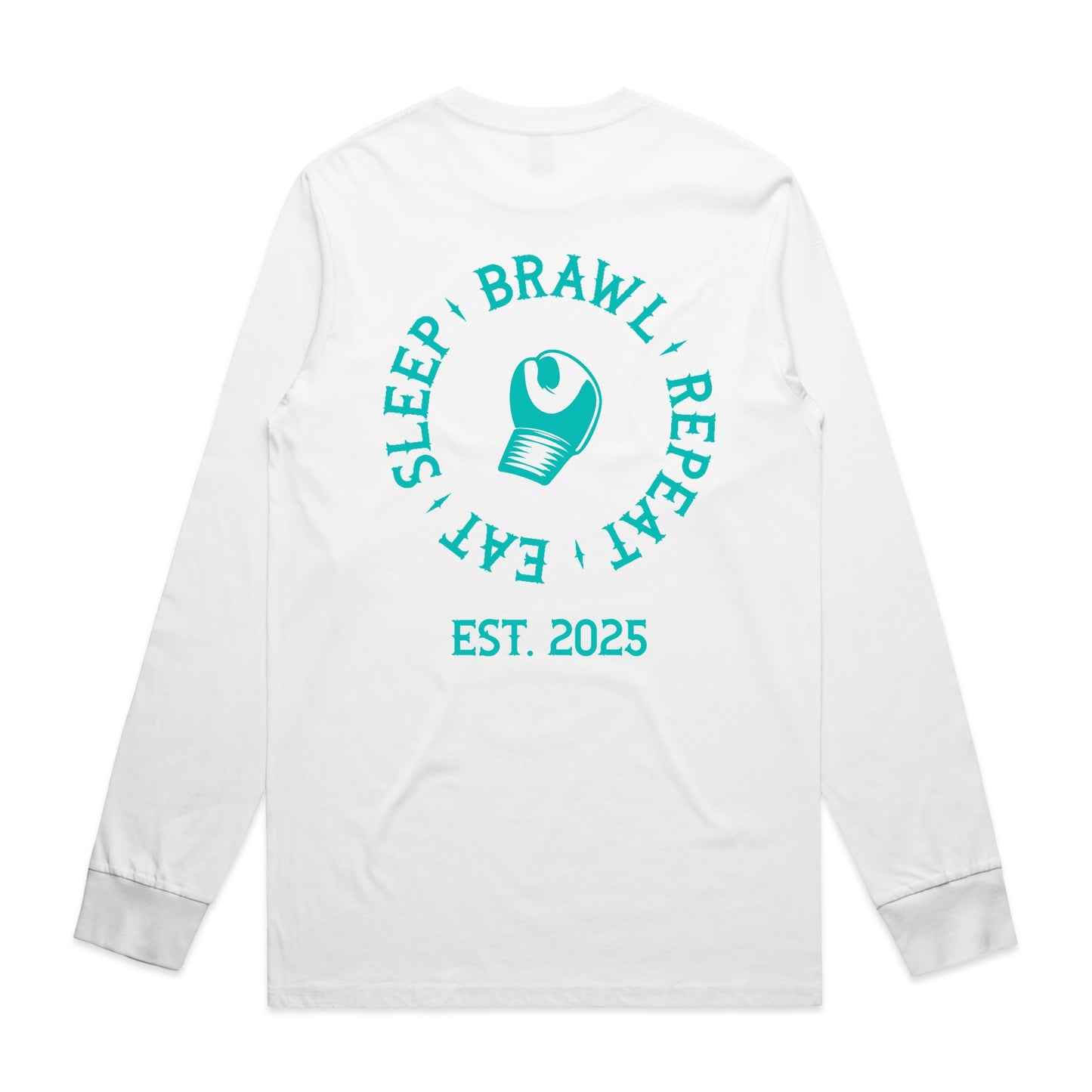 Womens Eat Sleep Brawl Repeat Long Sleeve Tee