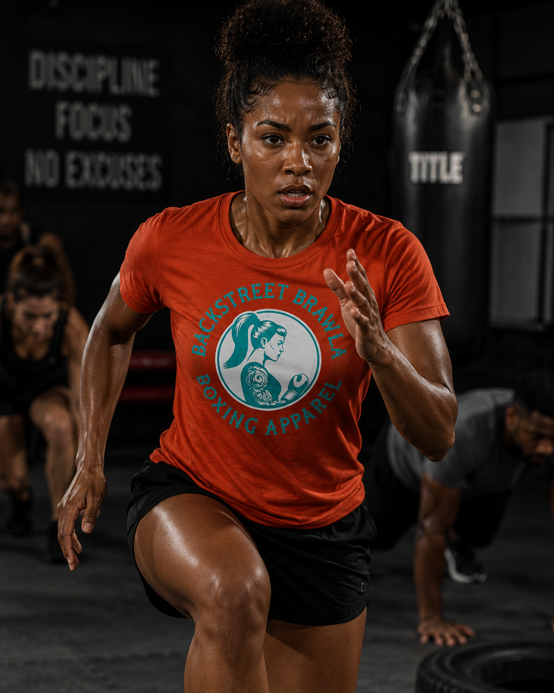 Womens Eat Sleep Brawl Repeat T- Shirt