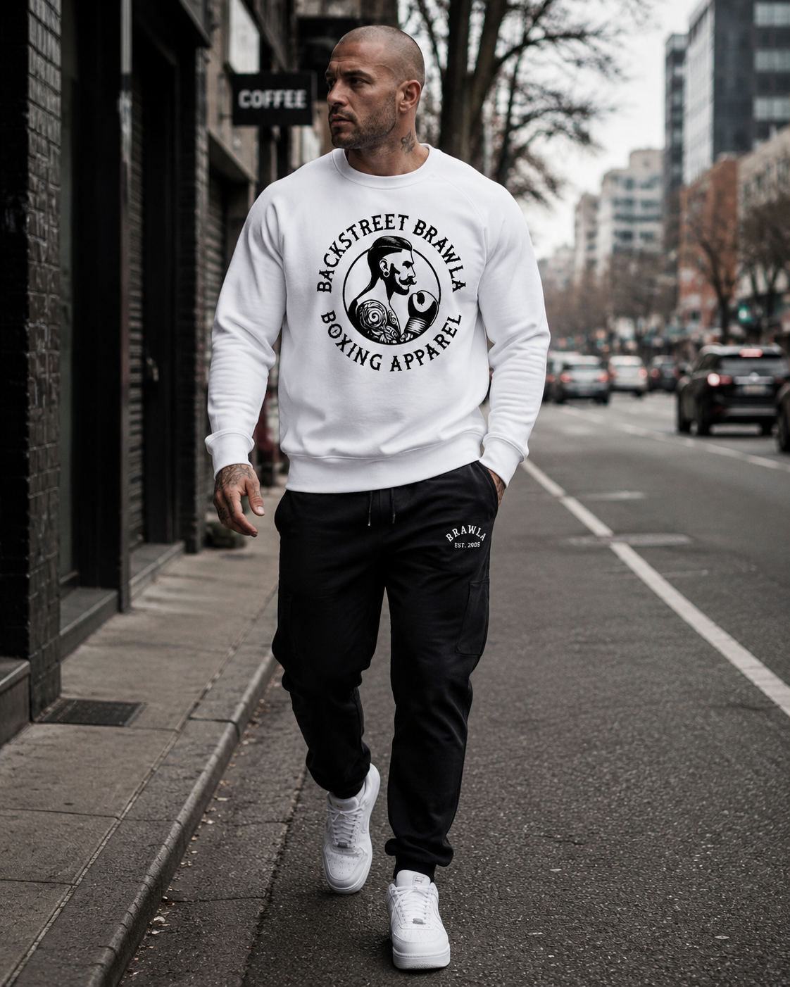 Mens Eat Sleep Brawl Repeat Jumper