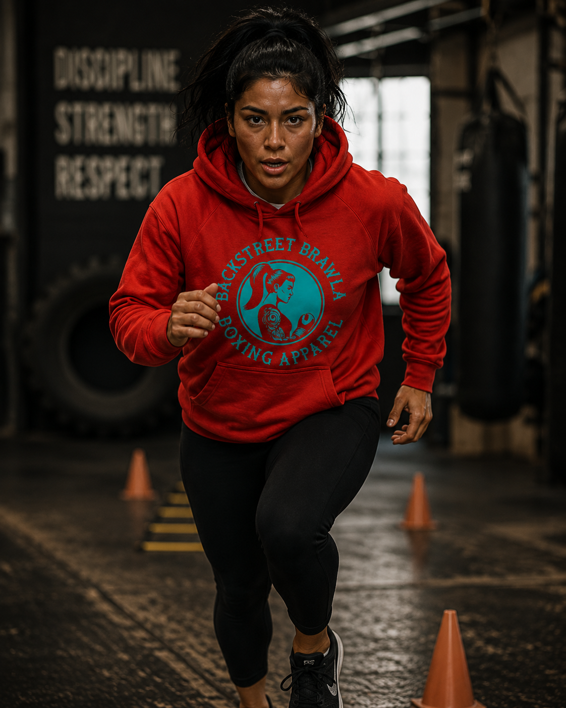 Womens Eat Sleep Brawl Repeat Hoodie