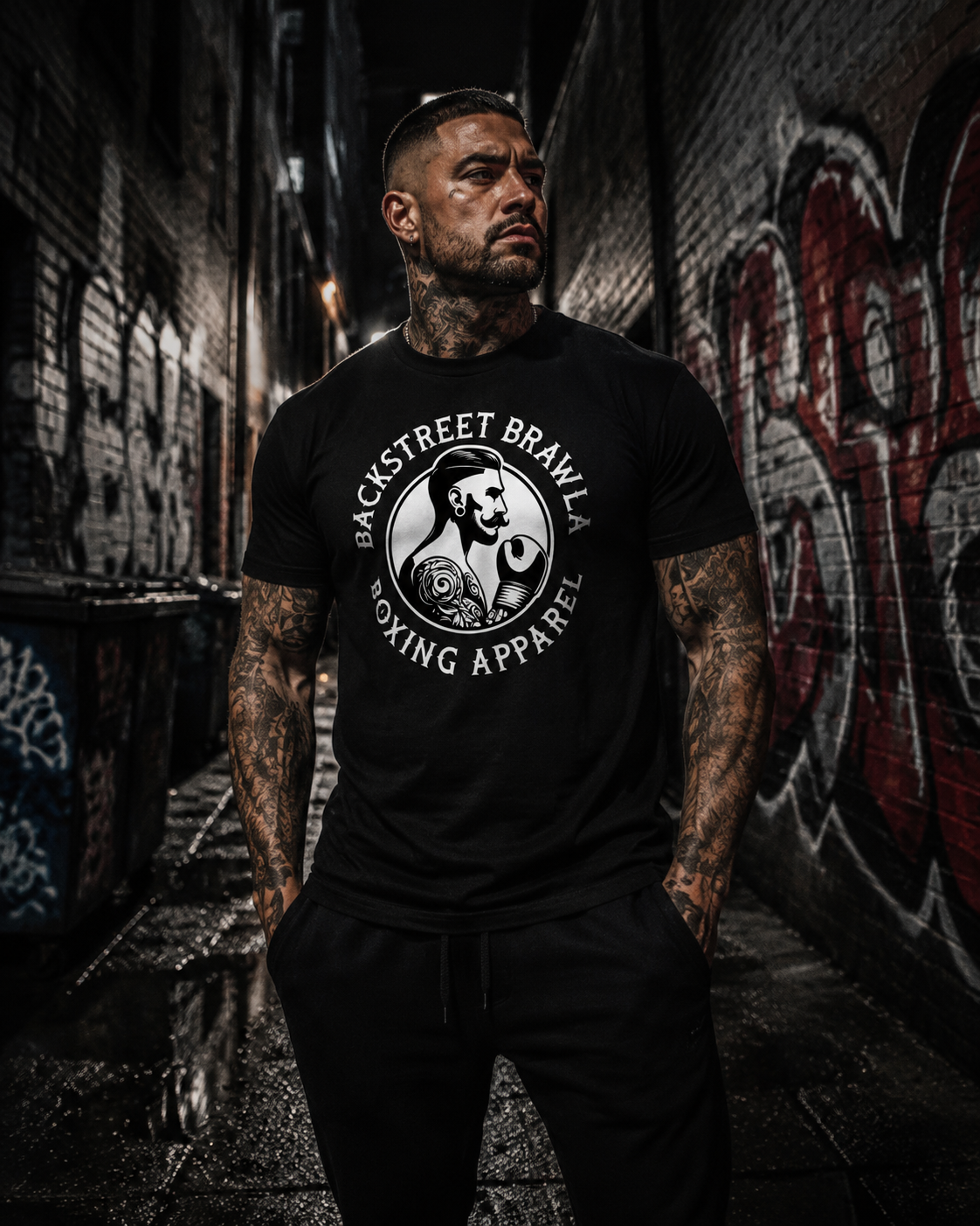 Mens Eat Sleep Brawl Repeat T-Shirt