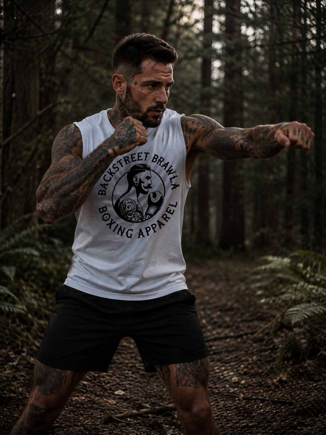 Mens Eat Sleep Brawl Repeat Singlet Top