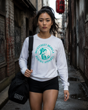 Womens Eat Sleep Brawl Repeat Long Sleeve Tee