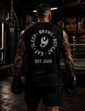 Mens Eat Sleep Brawl Repeat Singlet Top
