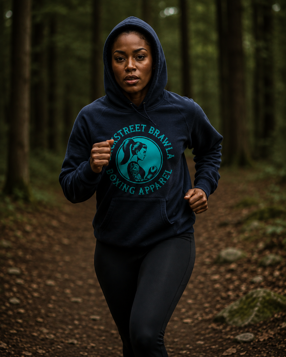 Womens Eat Sleep Brawl Repeat Hoodie