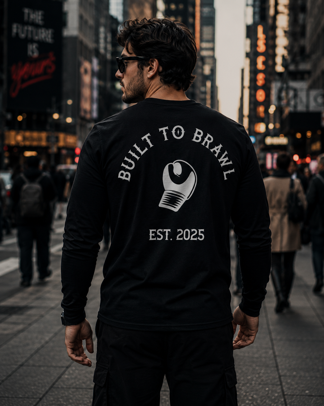 Mens Built to Brawl Long Sleeve Tee