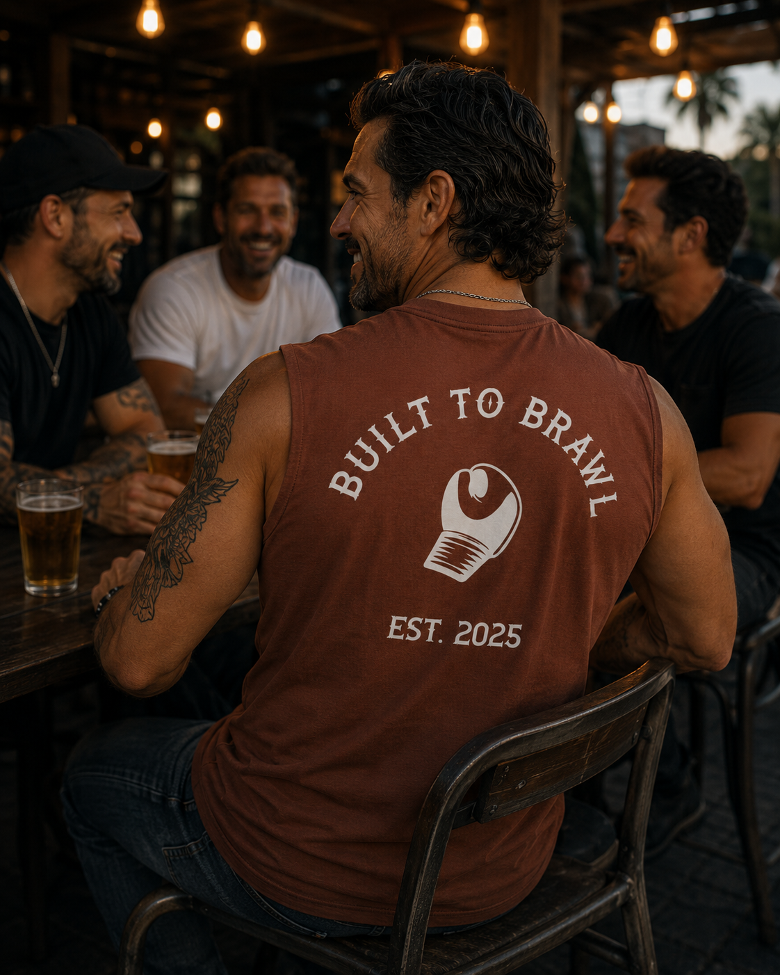Mens Built to Brawl Singlet Top