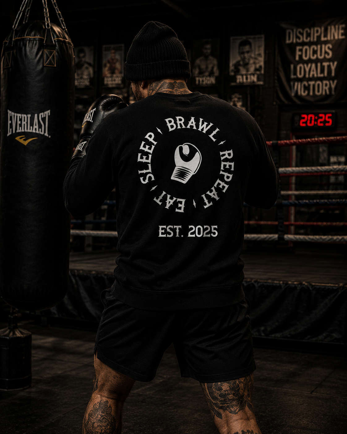 Mens Eat Sleep Brawl Repeat Jumper