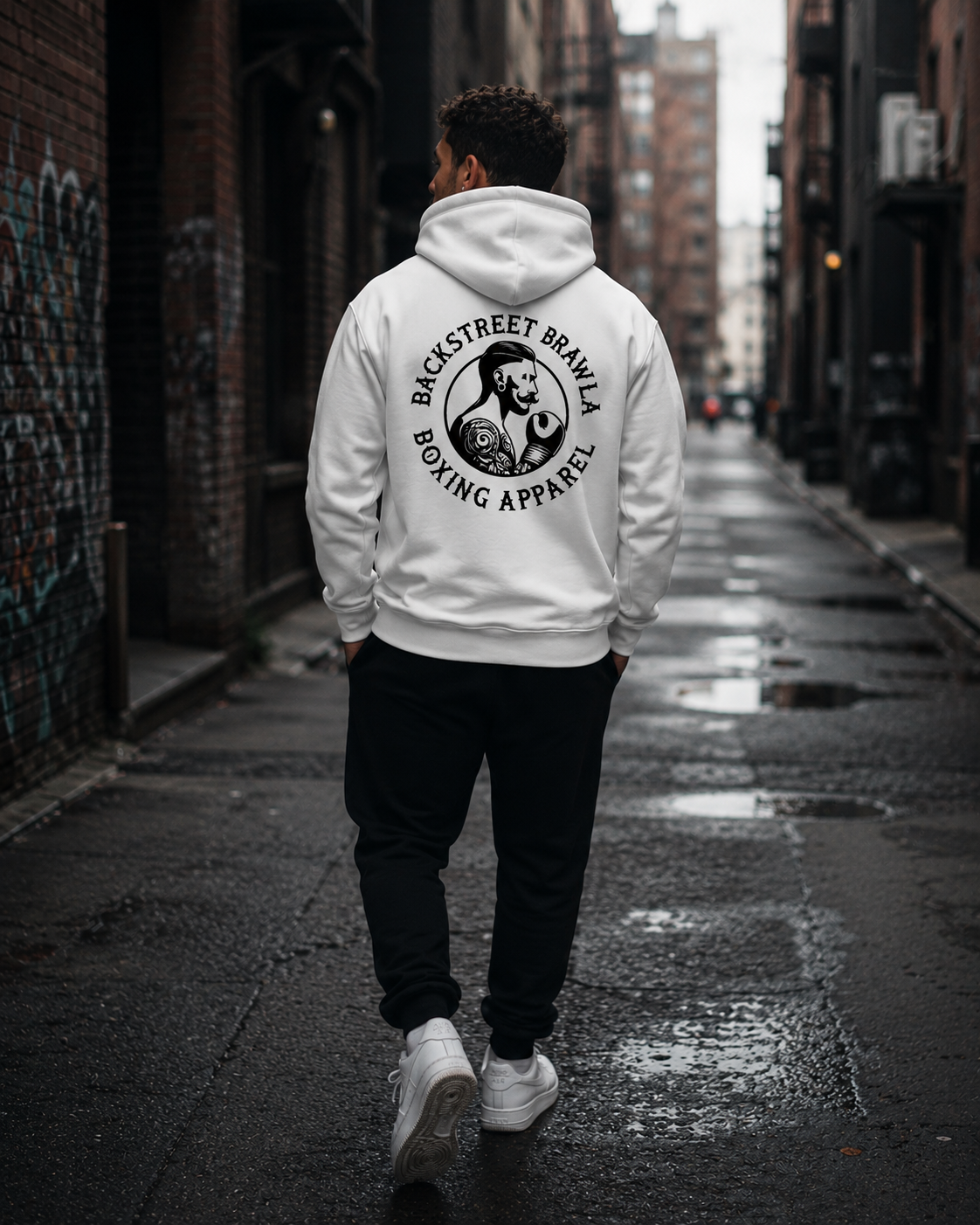 Mens Eat Sleep Brawl Repeat Hoodie