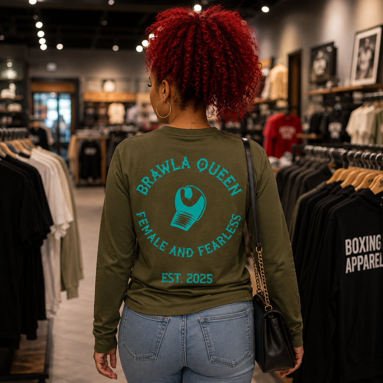 Womens Brawla Queen Long Sleeve Tee