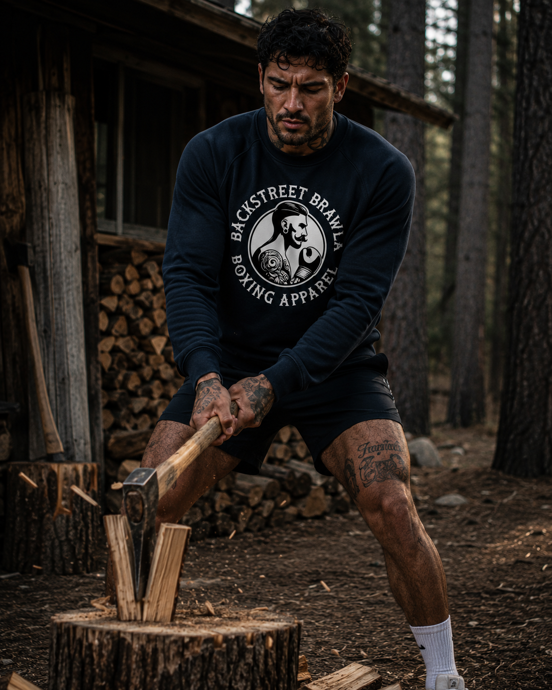 Mens Eat Sleep Brawl Repeat Jumper