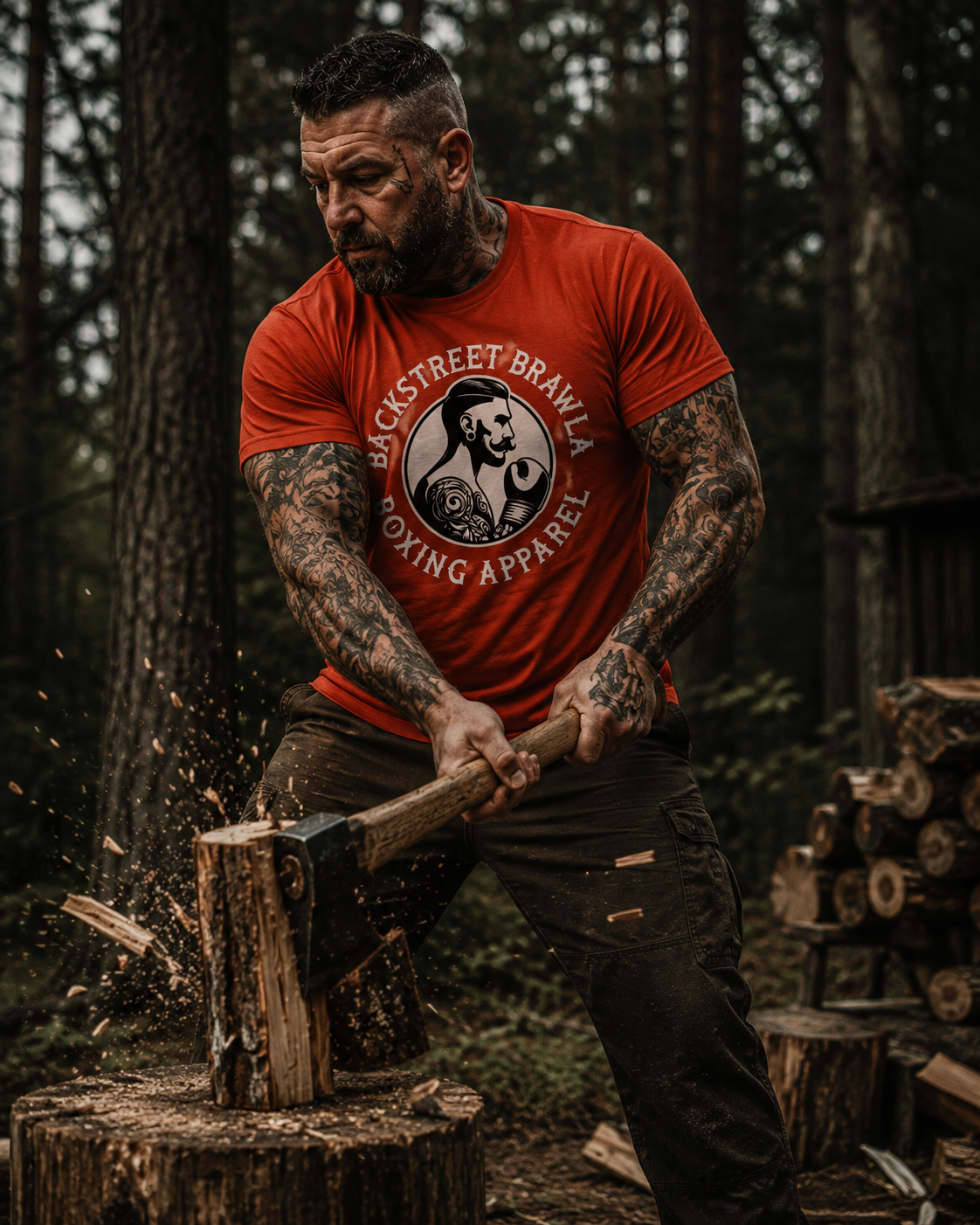 Mens Eat Sleep Brawl Repeat T-Shirt