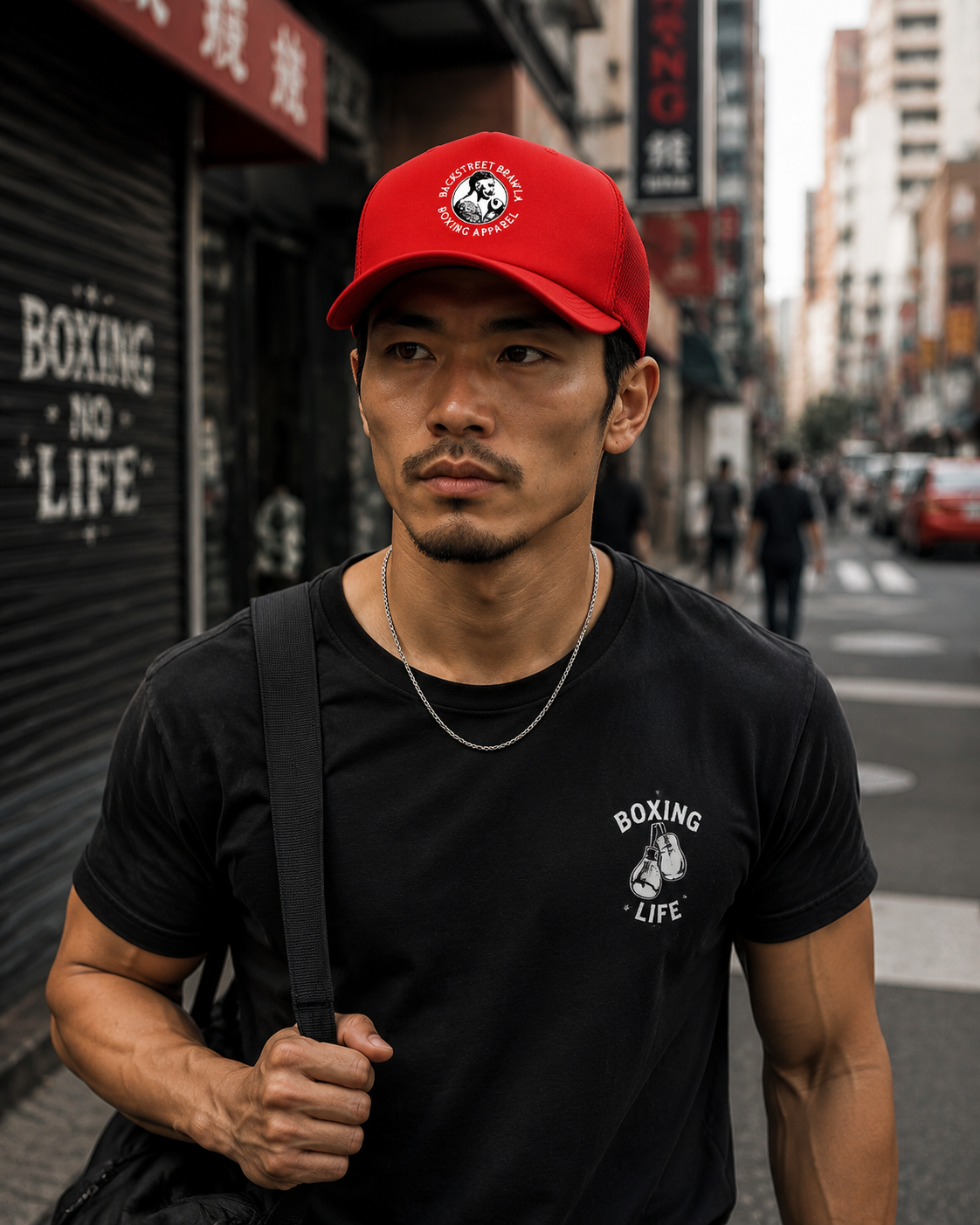 Mens Built to Brawl Logo Trucker Hat
