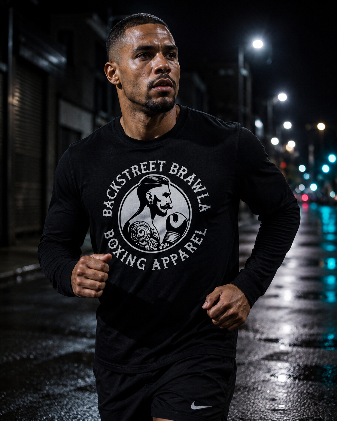 Mens Built to Brawl Long Sleeve Tee