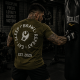 Mens Eat Sleep Brawl Repeat T-Shirt