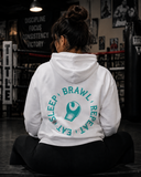 Womens Eat Sleep Brawl Repeat Hoodie