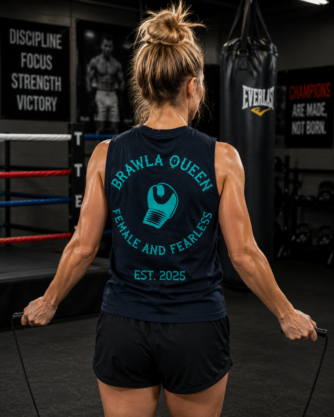 Womens Brawla Queen Singlet Top