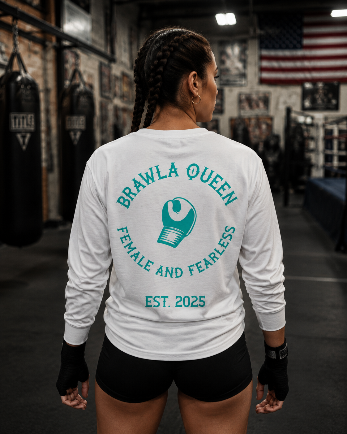 Womens Brawla Queen Long Sleeve Tee