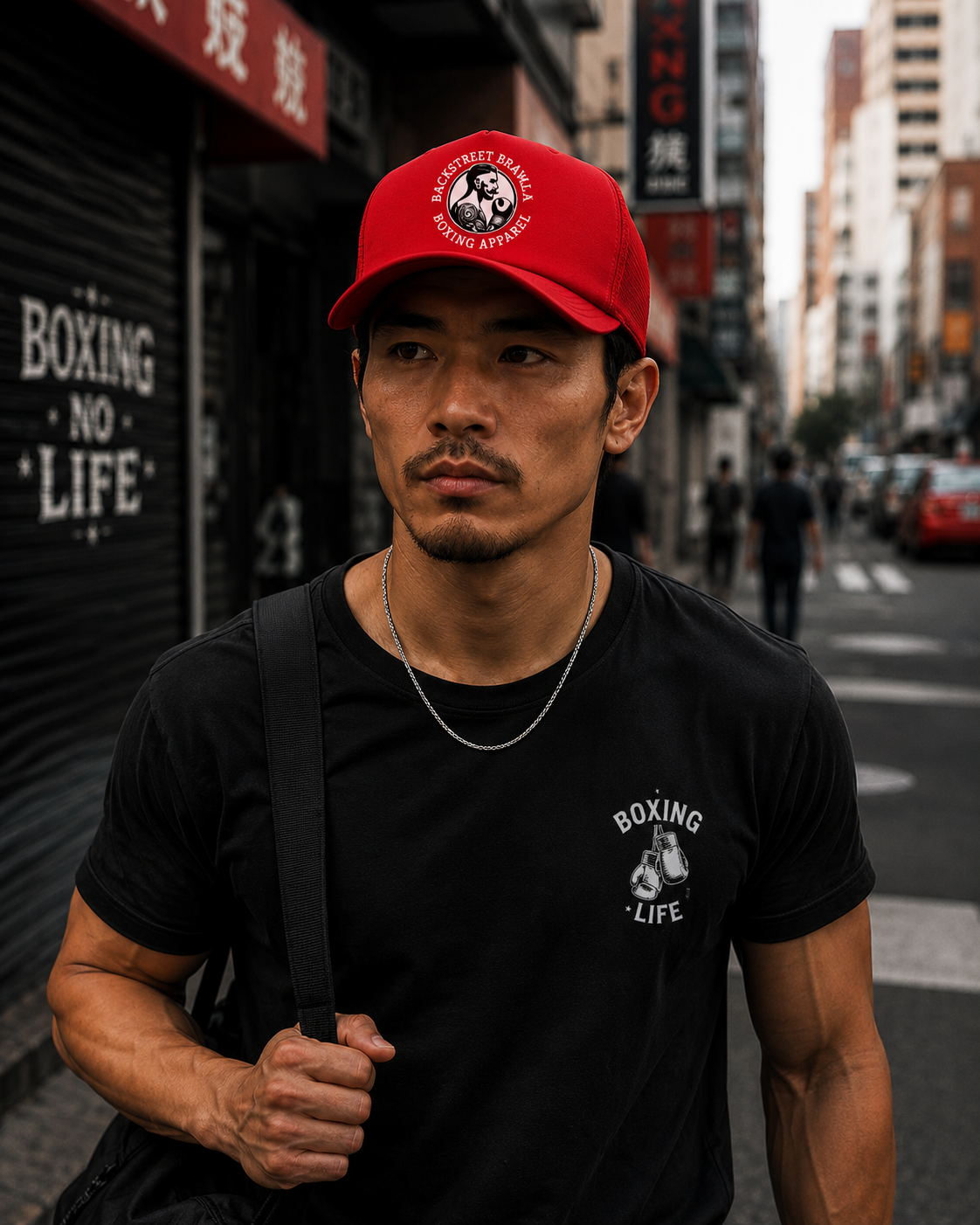 Mens Built to Brawl Logo Trucker Hat