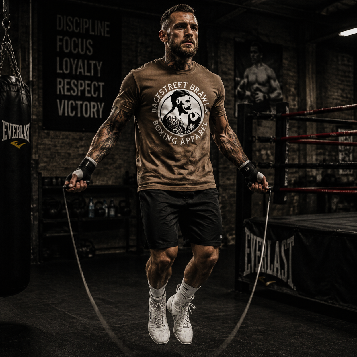 Mens Eat Sleep Brawl Repeat T-Shirt