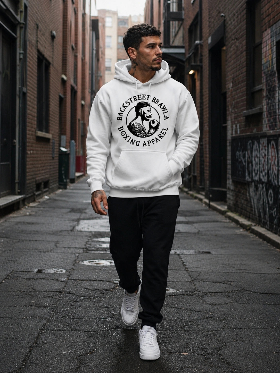 Mens Eat Sleep Brawl Repeat Hoodie