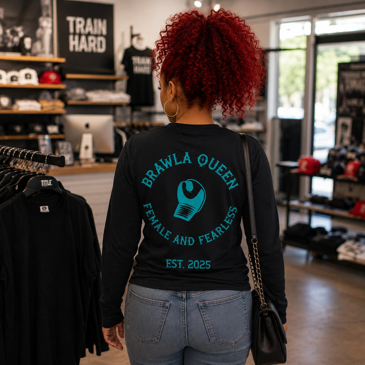 Womens Brawla Queen Long Sleeve Tee