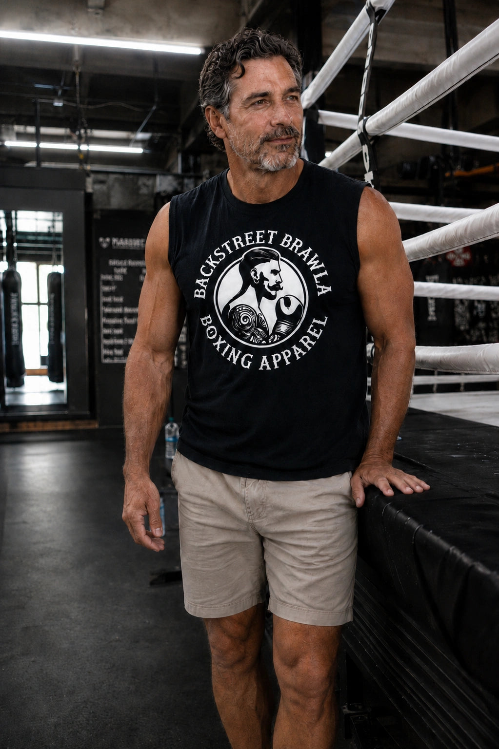 Mens Built to Brawl Singlet Top
