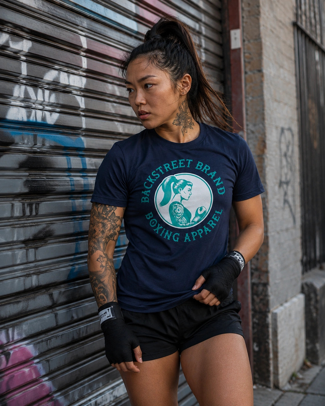 Womens Eat Sleep Brawl Repeat T- Shirt