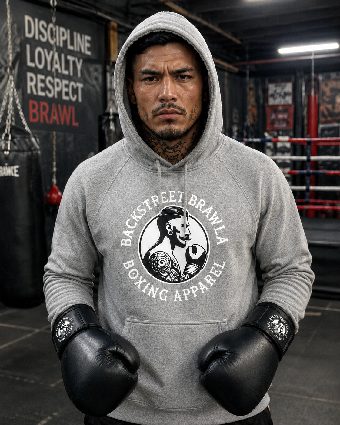 Mens Eat Sleep Brawl Repeat Hoodie