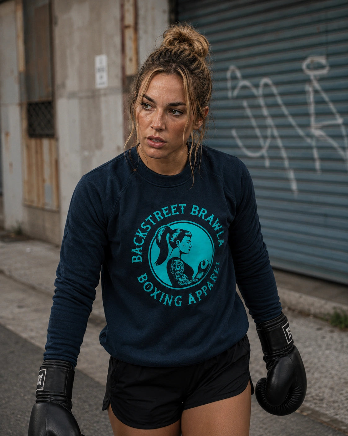 Womens Eat Sleep Brawl Repeat Jumper