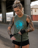Womens Eat Sleep Brawl Repeat Singlet Top