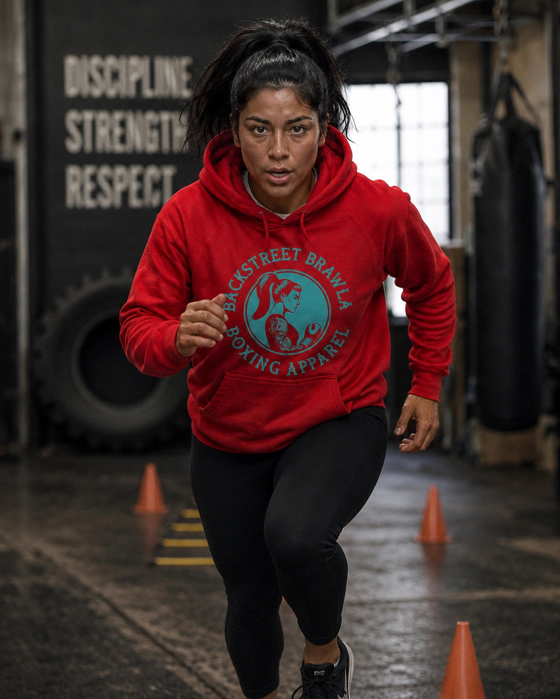 Womens Eat Sleep Brawl Repeat Hoodie