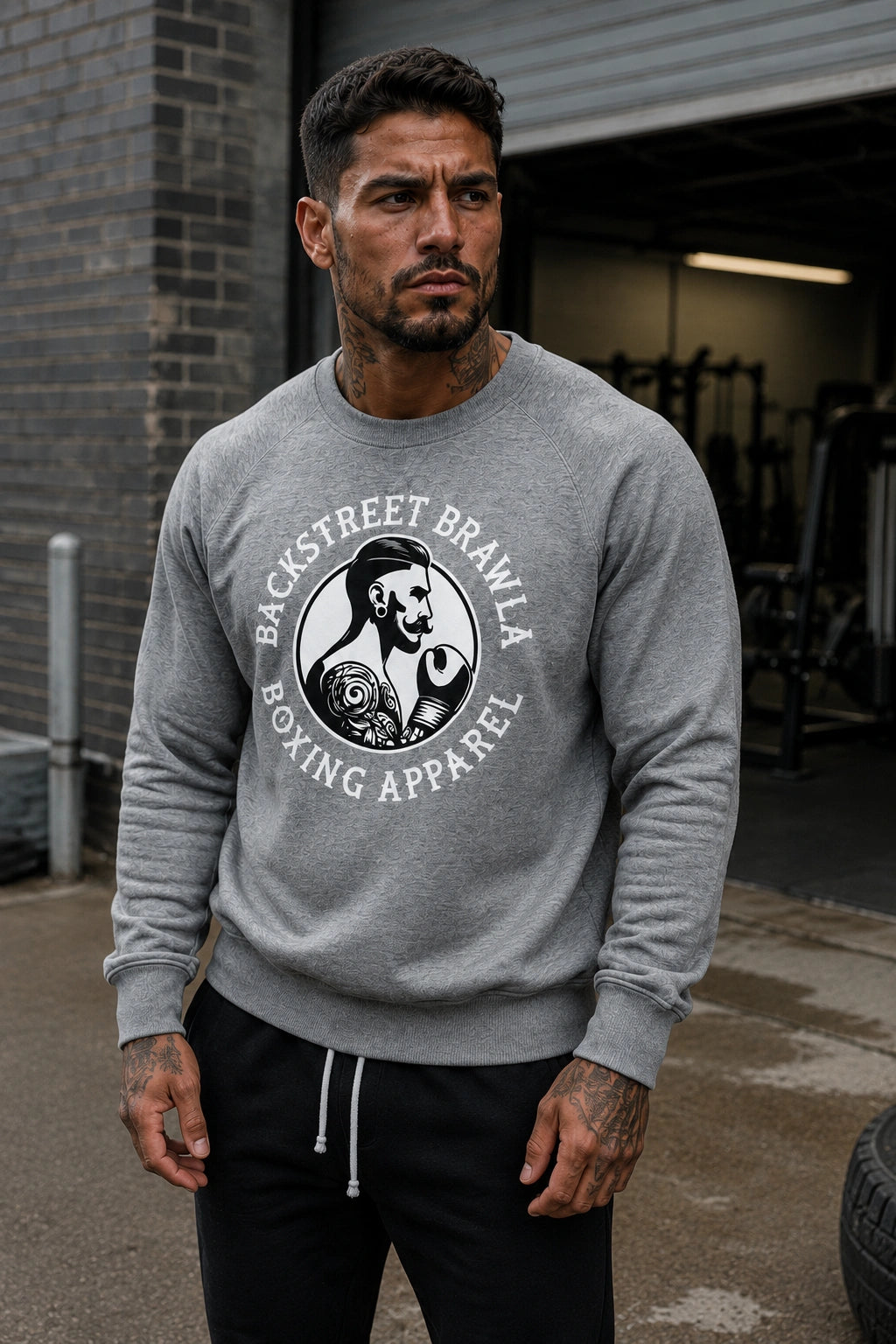 Mens Eat Sleep Brawl Repeat Jumper