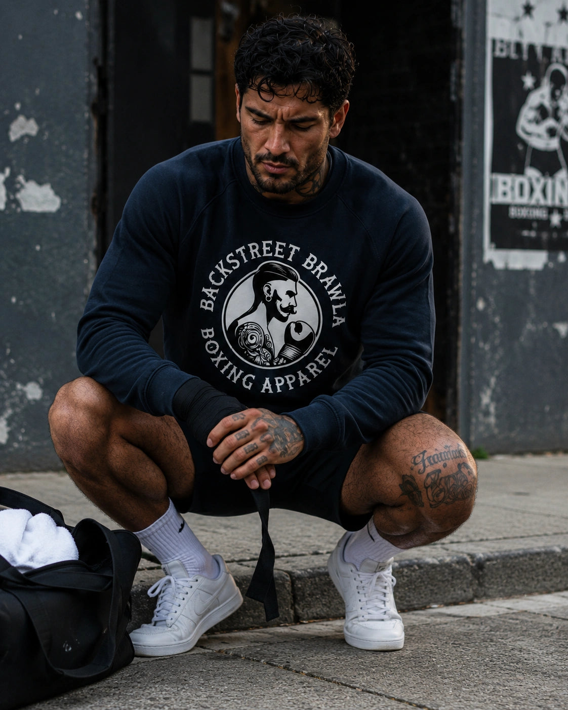 Mens Eat Sleep Brawl Repeat Jumper