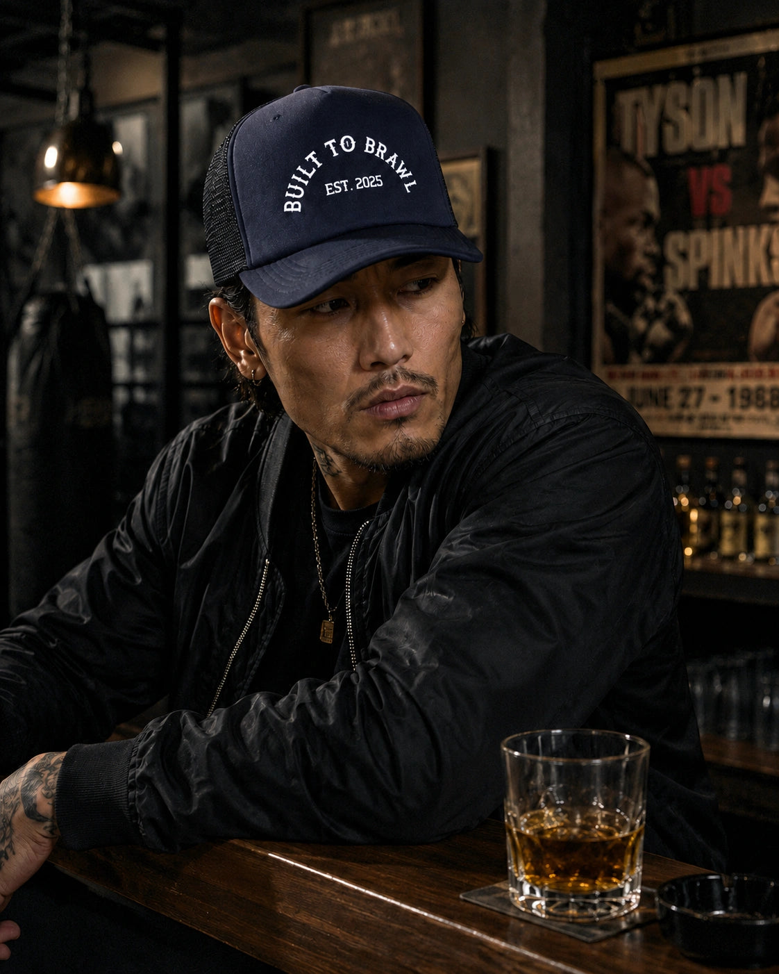 Mens Built to Brawl 2025 Logo Trucker Hat