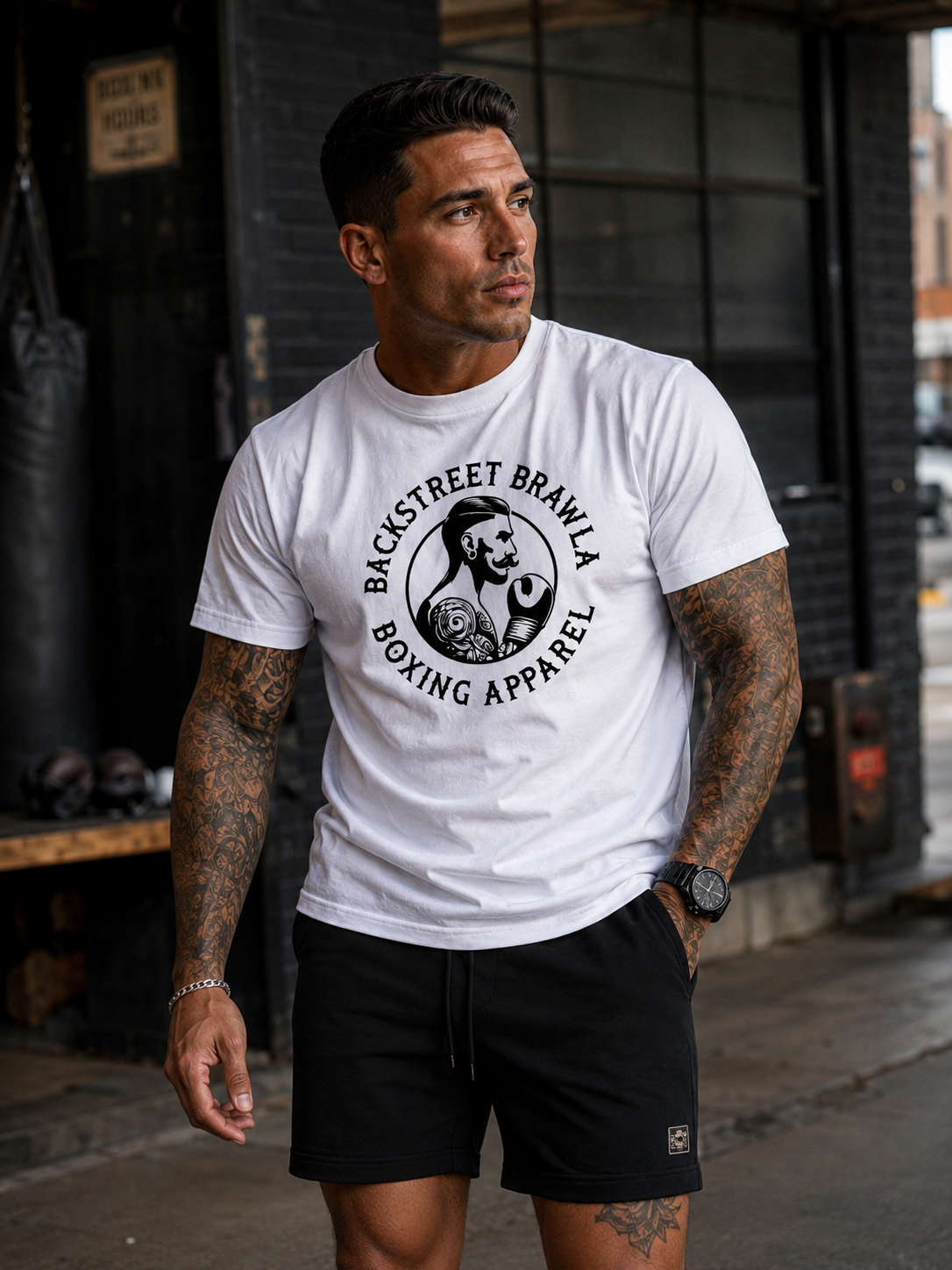 Mens Eat Sleep Brawl Repeat T-Shirt