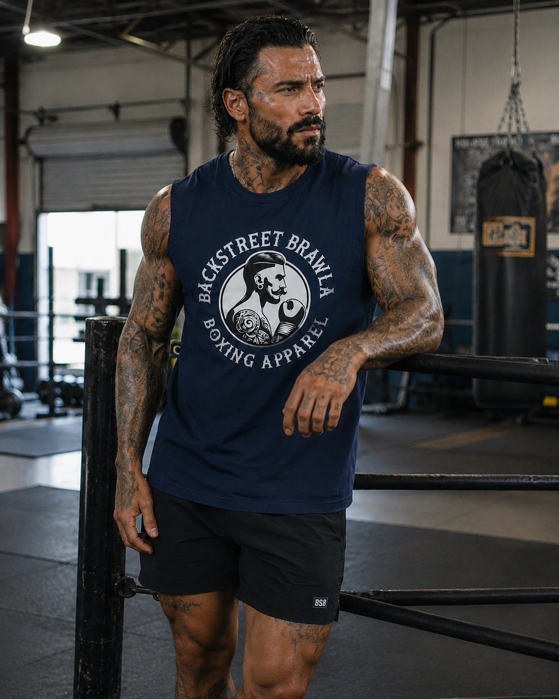 Mens Eat Sleep Brawl Repeat Singlet Top