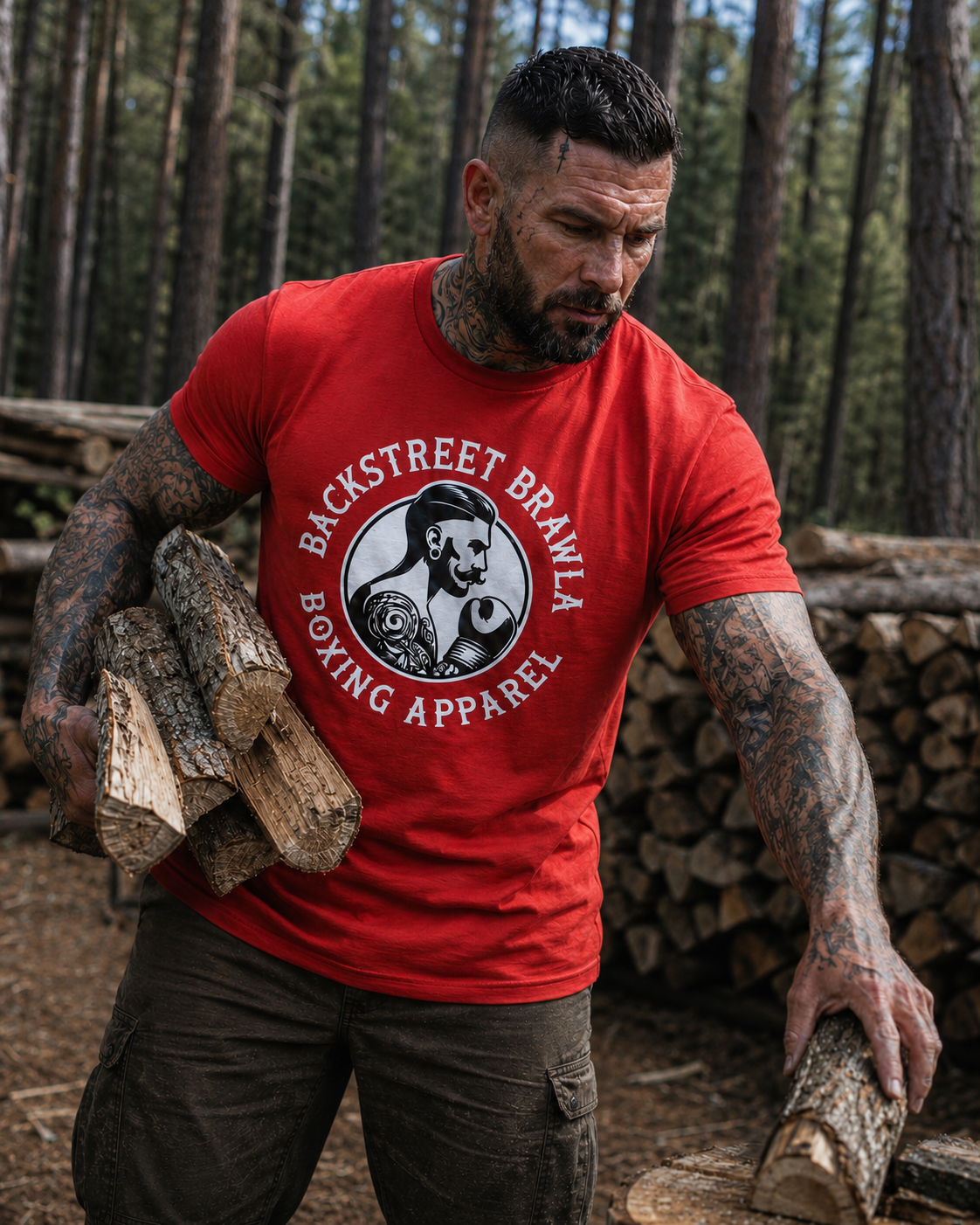 Mens Eat Sleep Brawl Repeat T-Shirt