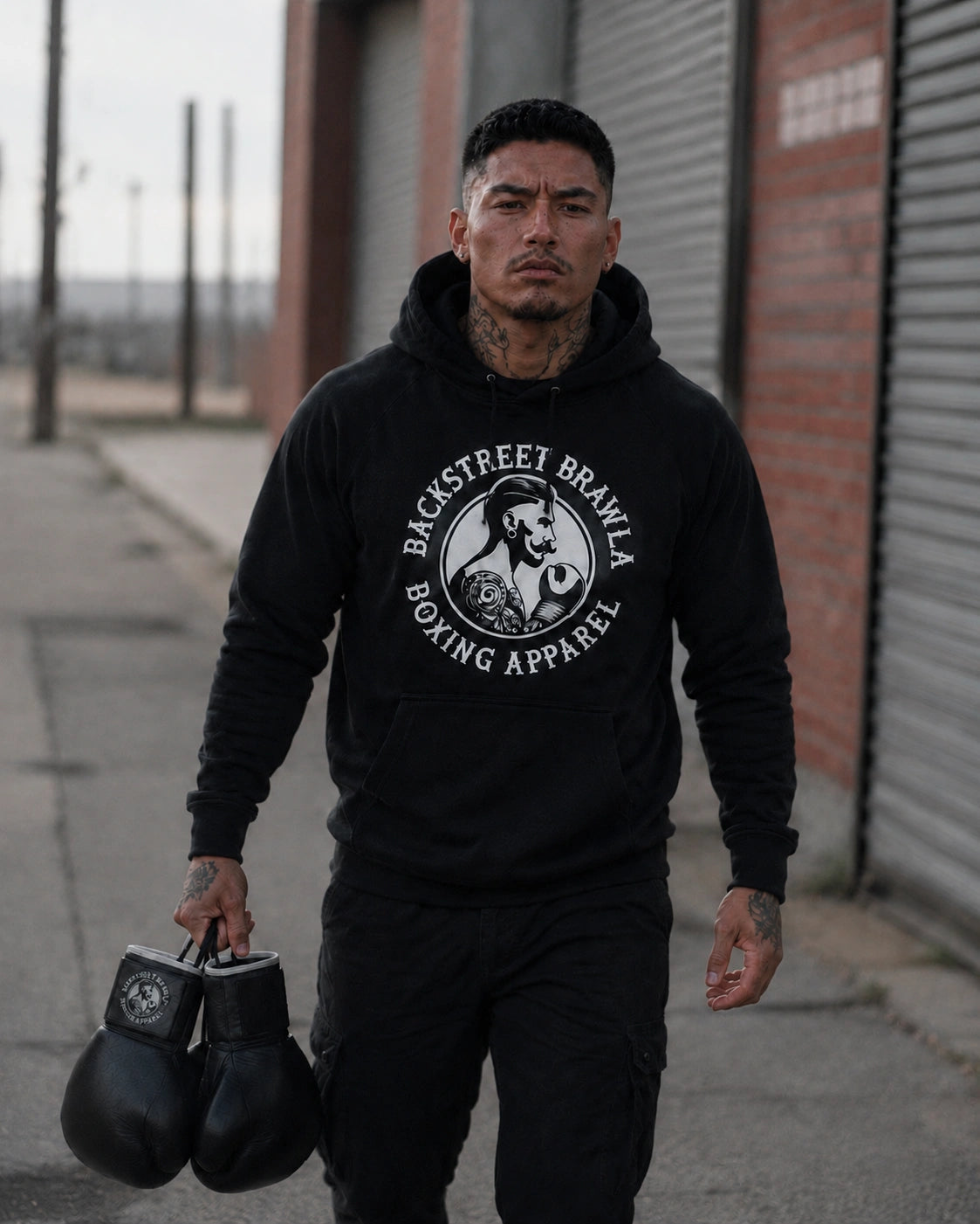 Mens Eat Sleep Brawl Repeat Hoodie