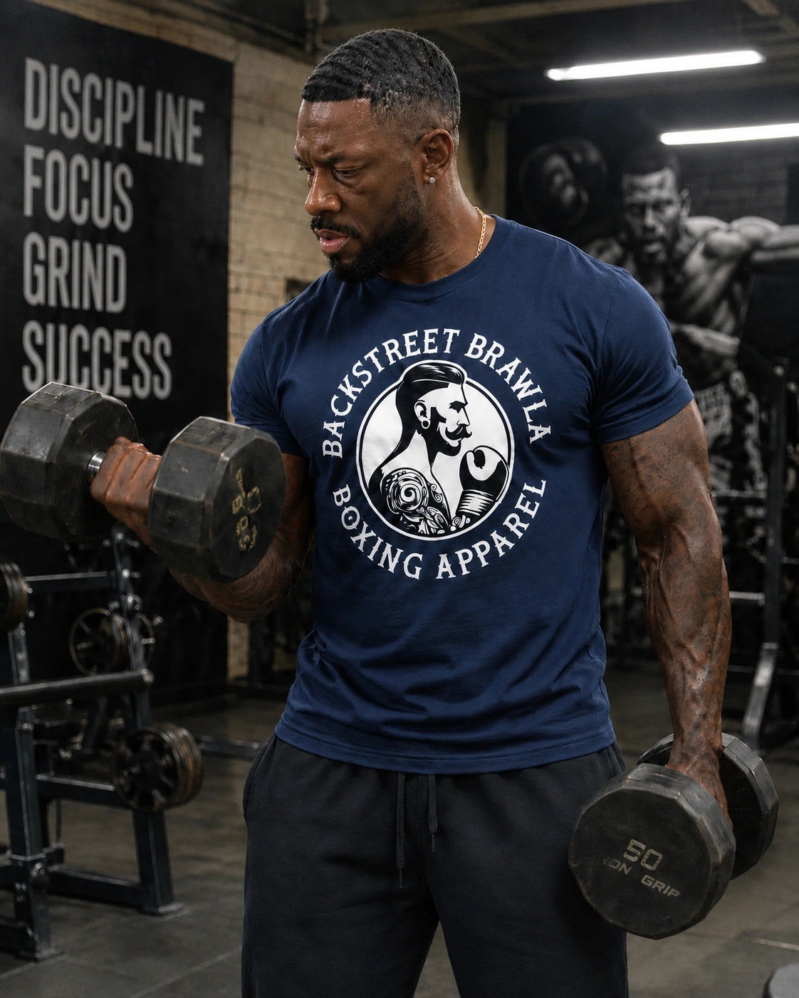 Mens Eat Sleep Brawl Repeat T-Shirt