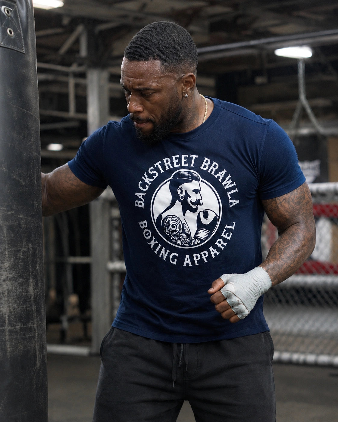 Mens Eat Sleep Brawl Repeat T-Shirt