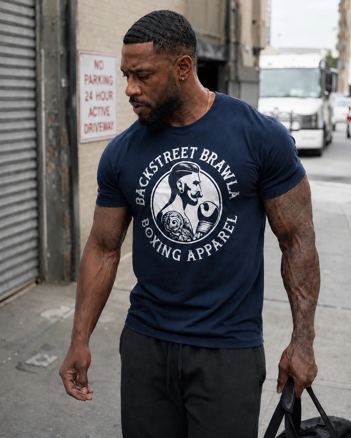 Mens Eat Sleep Brawl Repeat T-Shirt