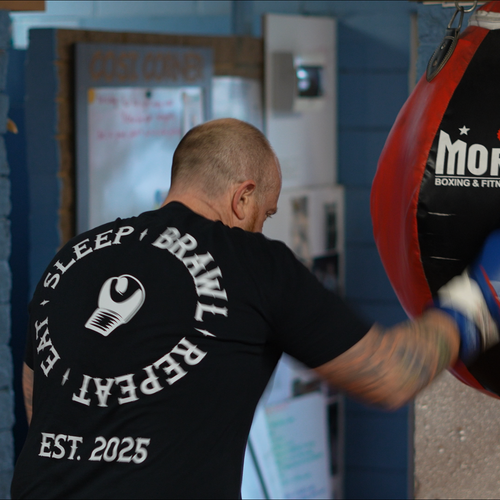 Mens Eat Sleep Brawl Repeat T-Shirt